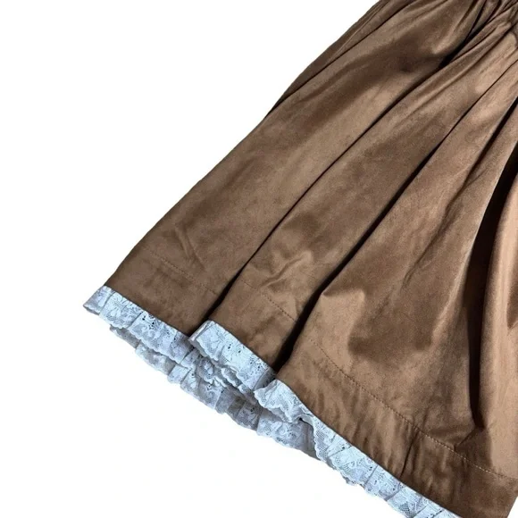 For Love & Lemons Brown Suede Hadley Mini Dress US S - Picture 4 of 11